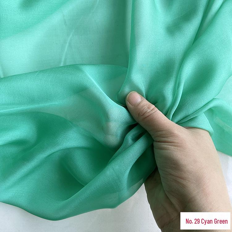 6mm Real Mulberry Silk Chiffon Fabric, 140cm Wide - Sheer and Lightweight for Scarves, Dresses, and Gowns. Retro Style.