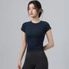 Women's Slimming Yoga Suit: Short Sleeve, Round Neck, Breathable Fitness & Running T-Shirt