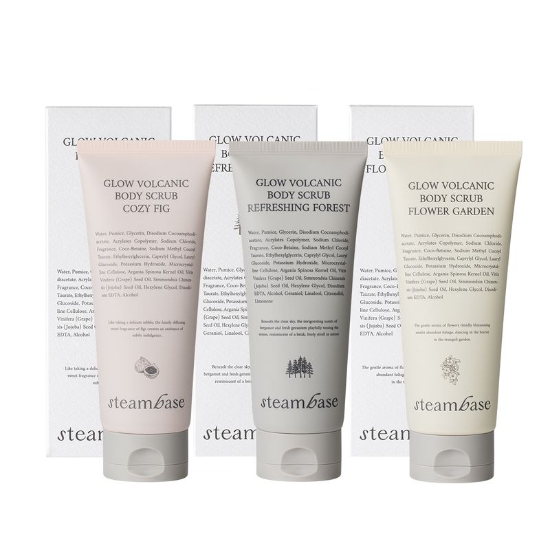 

Steambase Glow Volcanic Body Scrub 200ml x 3