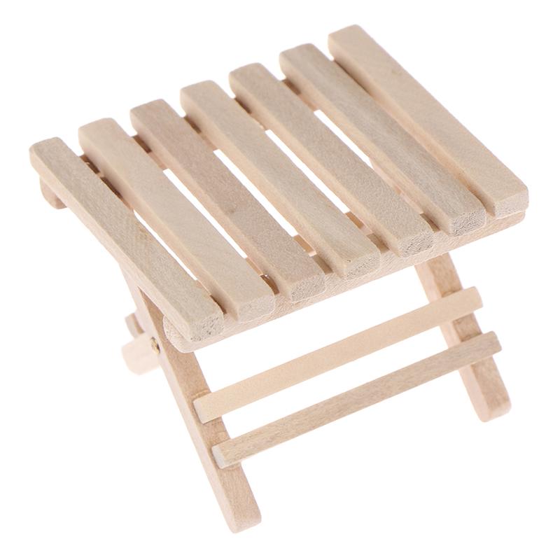 1:12 Dollhouse Miniature Furniture Beach Folding Table For Kids Toys
