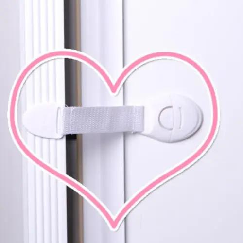 1/10Pcs Child Safety Cabinet Lock Kids Baby Drawer Door Cabinet Cupboard Toilet Safety Locks Plastic Security Protector Straps Set