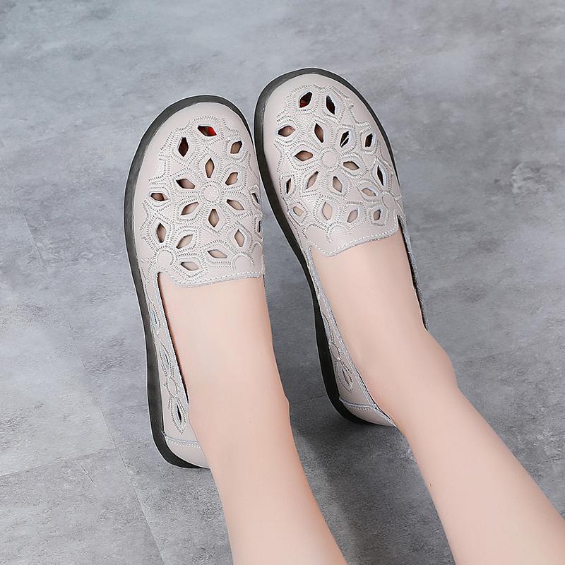 Summer Women Moccasins Leather Shoes Driving Comfort Flats Casual Nurse Penny Loafers Walking Minimalist Maternity Shoes for Girl