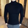 Winter High Neck Thick Warm Sweater Men Turtleneck Brand Mens Sweaters Slim Fit Pullover Men Knitwear Male Double Collar
