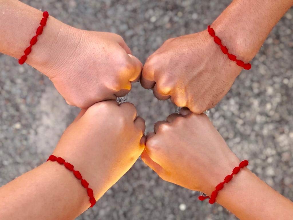1/24pcs 7 Knots Red String Bracelets for Women Men Lucky Amulet Friendship Handmade Braid Rope Wristband Bracelet Jewelry Gift