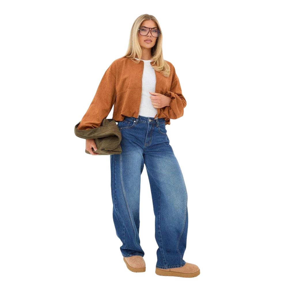 I Saw It First Womens/Ladies Barrel Jeans