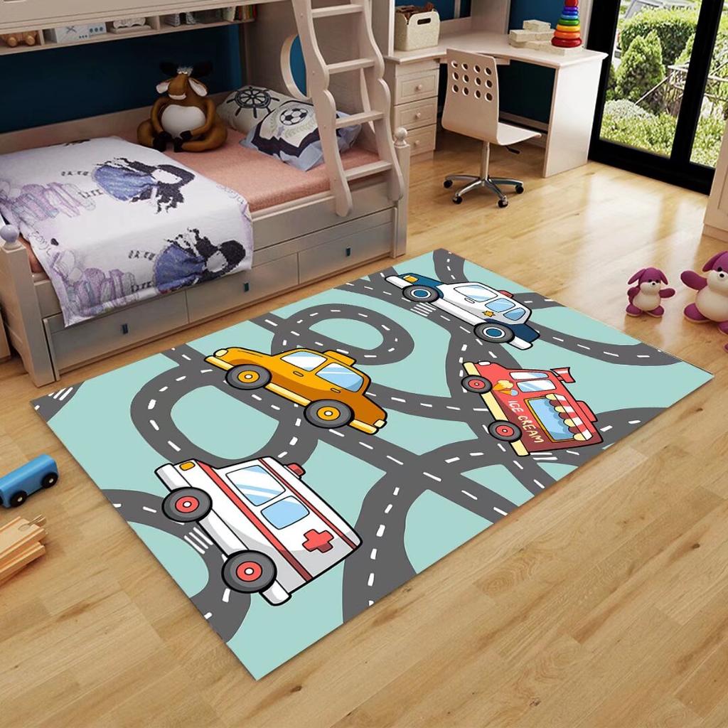 Cute Bedroom Decoration Carpet Cartoon Children's Play Non-slip Plush Floor Mat Lounge Foldable Tatami Soft Rugs Customizable