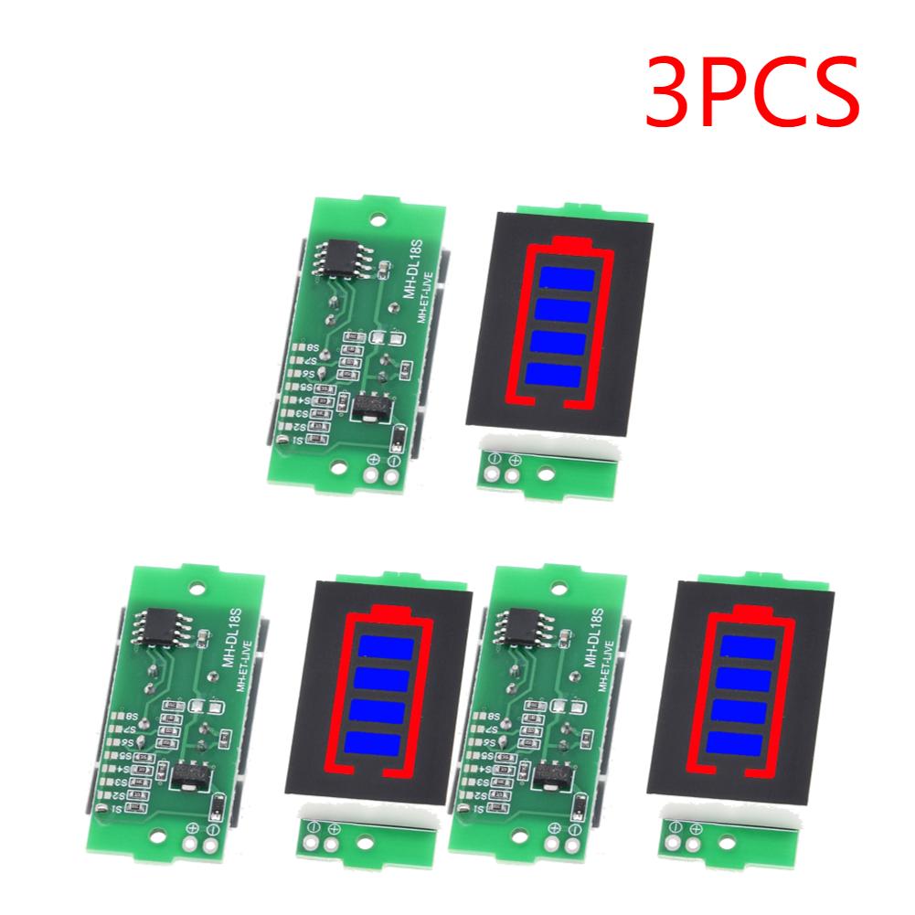 1/2/3/4/6/7/8S Lithium Battery Capacity Indicator Module LED Display Li-ion Battery Capacity Display Module 4 Sections 3-34V 5mA