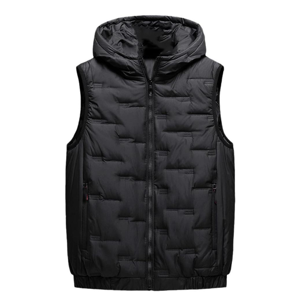 Thick Vest Men Fashion Warm Vests Sleeveless Jacket Coat Solid Color Waistcoat