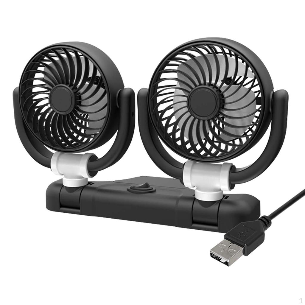 Ventilador de ar para carro com rotação de 360° para resfriamento de veículos