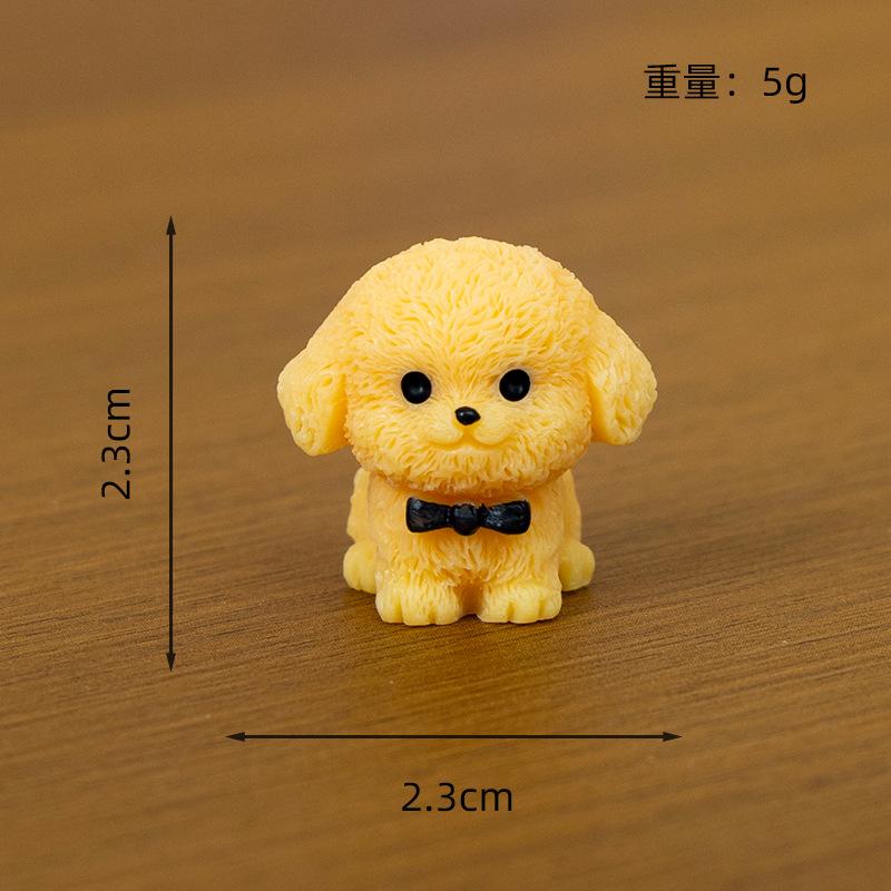 12/14 Stuks Schattige Simulatie Hond Puppy Dier Decoratie Hars Ambacht Miniature Figuur Voor Bonsai Microlandschap Sprookjestuin Decor