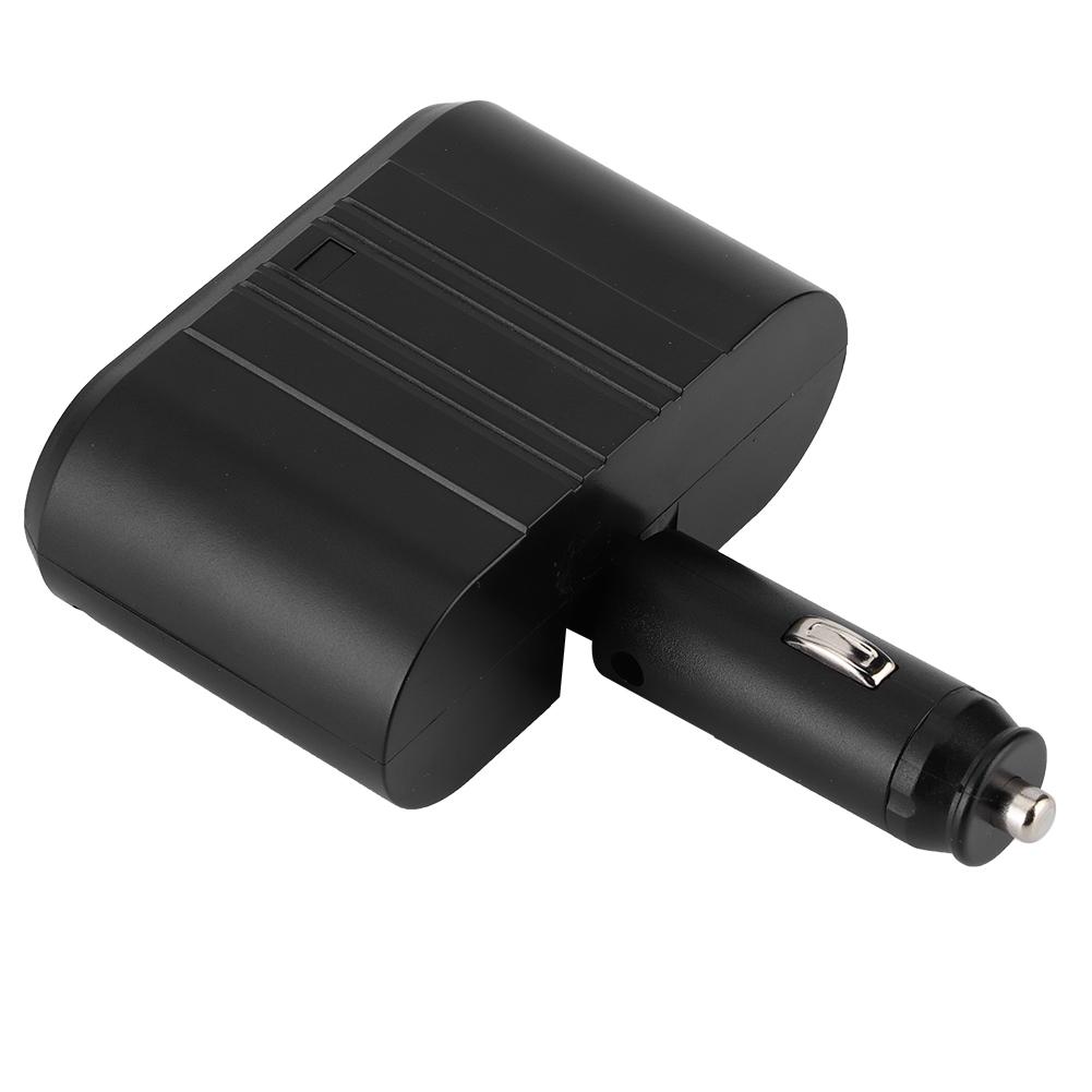 Universal Car 2 Way Cigar Lighter Splitter Charger Adapter with USB Fast Charge Port 12 24V