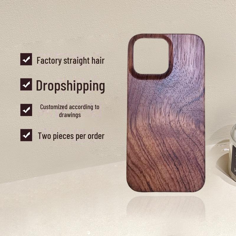Hülle aus Holz für iPhone 14 Pro Max - Schutzhülle aus Massivholz, Hartschalen-Apple-Hülle