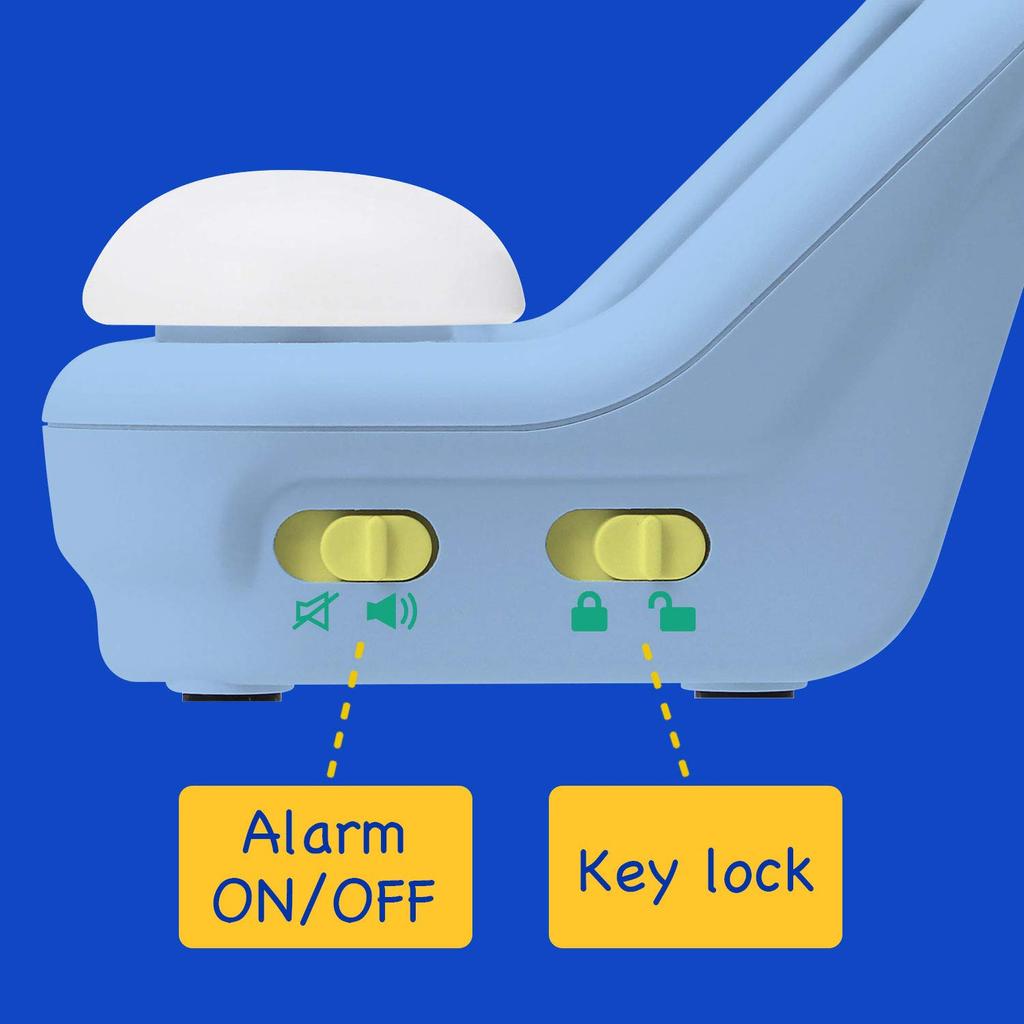 One Digital Timer for Stopwatch with Blue LED Light Beep Large Push Button Mute Lock Blue 2-inch - (Countdown) Kids, (Count Up) & Notifications, &