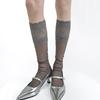 Grey Collection Long Socks for Women Fashion Retro Cosplay Basic High Tube Stockings Sweet Lace Long Socks Over The Knee Socks