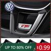 2026 Fierbinte Pentru VOLKSWAGEN VW Autocolantul decorativ pentru volan cu logo RLine este aplicabil pentru Volkswagen Passat GTI Polo Golf