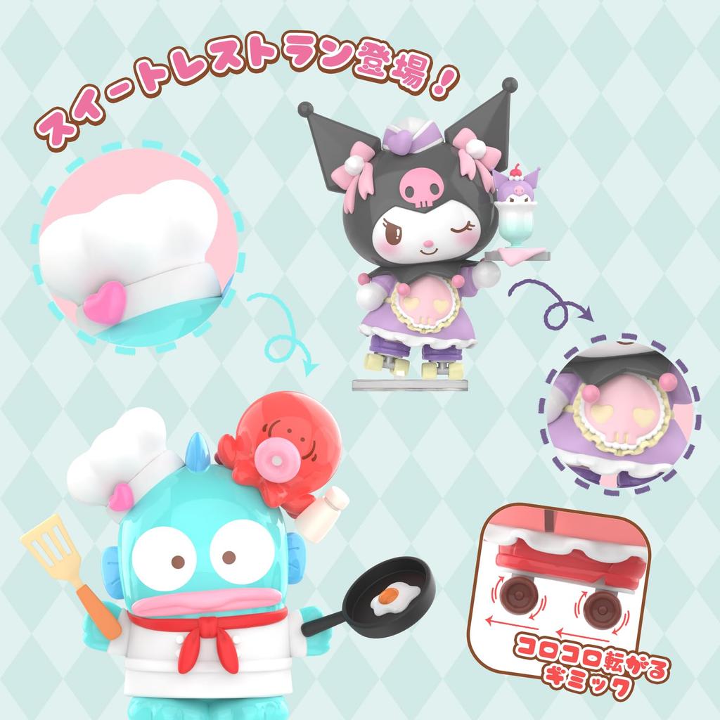 TOP TOY Sanrio Characters Roller Skate Diner Series Box 6 Gachapon Blind Box Figure Soft Vinyl PVC Premium Toy Birthday Present Christmas Gift