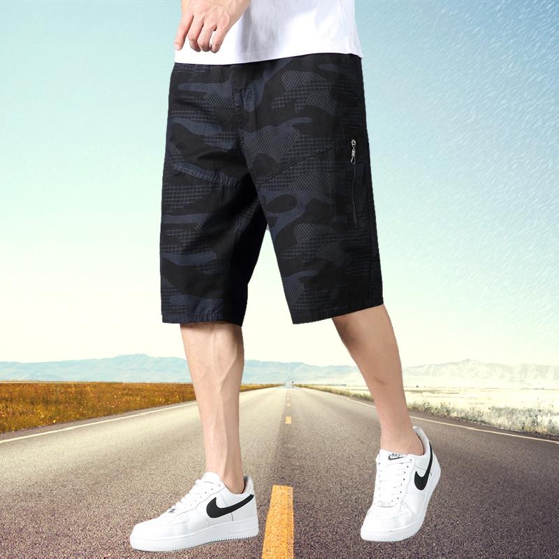 Men's Plus Size Casual Camouflage 7-Point Jodhpurs Shorts