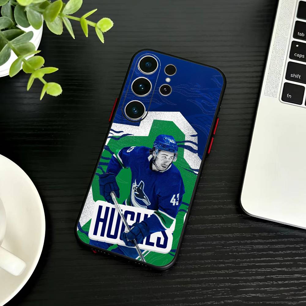 Quinn Hughes-Hockey Phone Case For Samsung S26,S25,S24,S23,S22,S21,S20,Plus,Fe,Lite,Others Black Cover