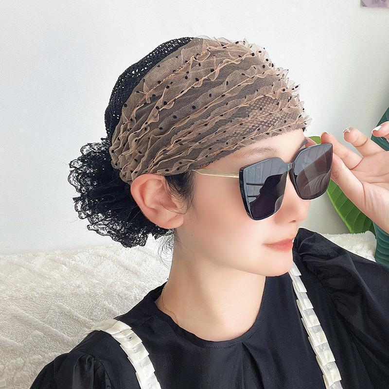 Eleganter Atmungsaktiver Weißer Spitzen-Netz-Kopfschal - Frühling/Sommer 2023
