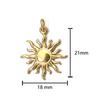 18K Gold-Plated Stainless Steel Necklace with Natural Stone Star, Moon & Sun Pendant