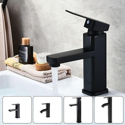 Becken Waschbecken Badezimmer Kurz/Hoch Wasserhahn Schwarz Heiß Kalt Mischbatterie Wasser Waschbecken Mischbatterie Haushalt Badezimmer Einrichtungen