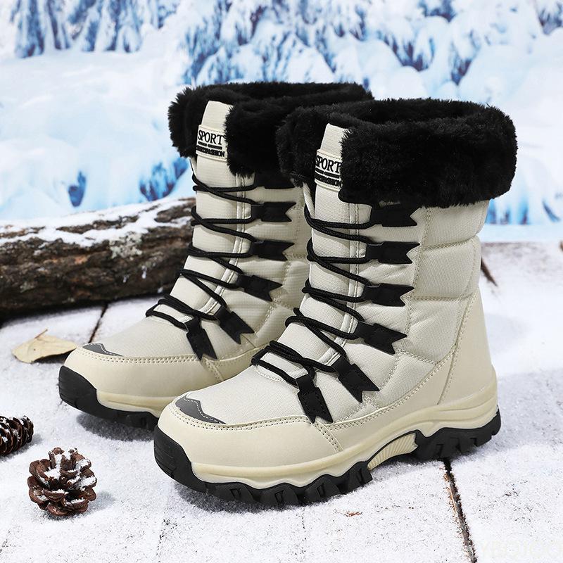 Fashion Winter anti cold warm snow boots for women thick straps simple comfortable midsole anti slip wear-resistant cotton shoes