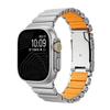 Titanium Rubber Strap for Apple Watch Ultra 3/2/1 49mm 10 11 46mm Luxury Band for Iwatch 9 8 7 45mm 6 SE 3 44mm 42mm Accessories