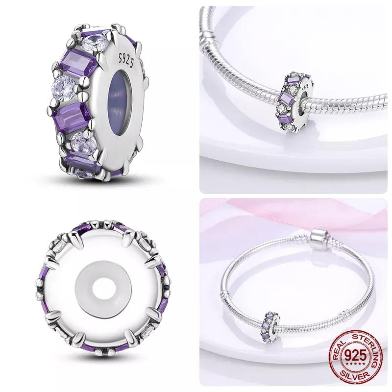 Authentic Copper Silicone Spacer Bead Bead Positioning Buckle Colored Diamond Bead Fit 4Mm Aperture Bracelets Fine DIY Style Jewelry