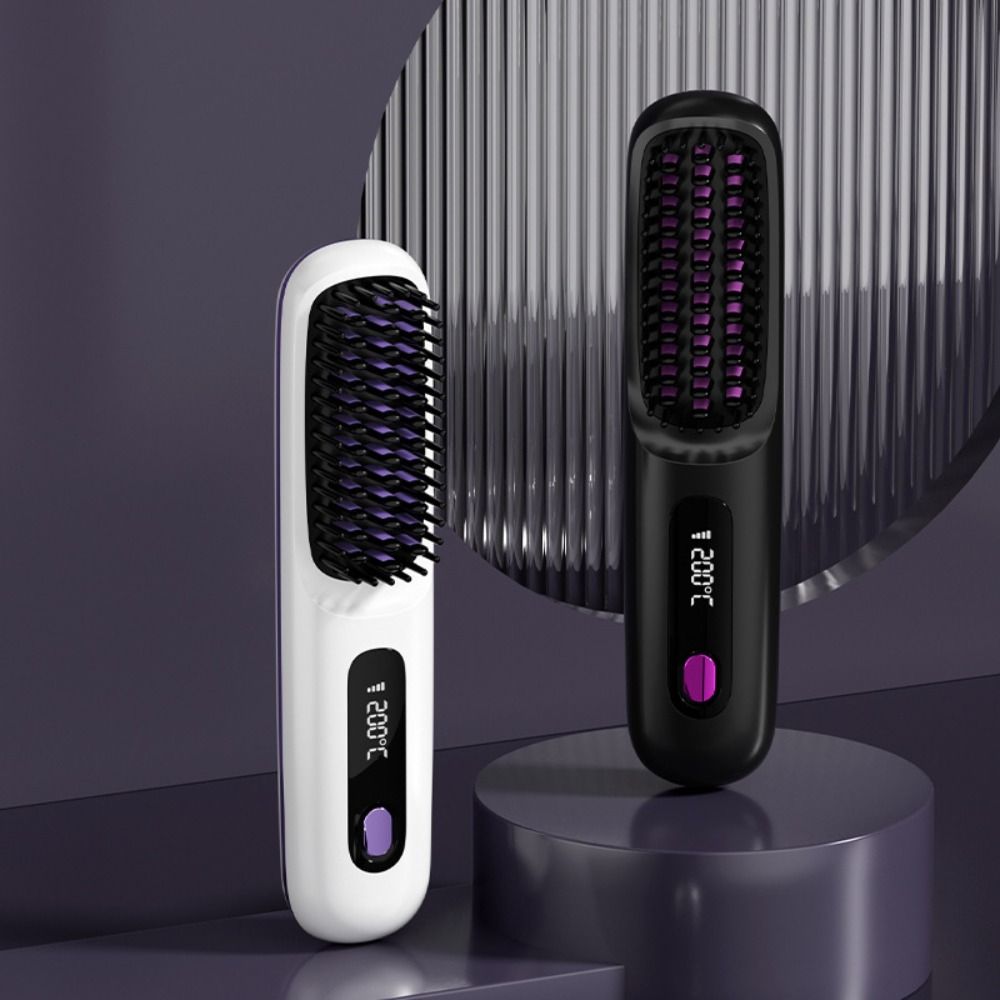 3 Temperature Settings Heating Comb Anti-Scald Protection USB Charging Hair Brush  Personal Care