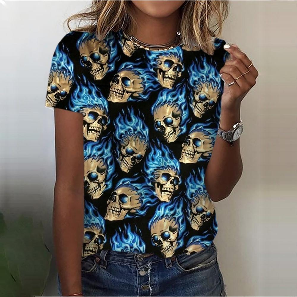 

Women s T-shirt Summer Round Neck Casual Bohemian Printed Women s Harajuku Short sleeved Top Fashion Lion 3D Printed Y2k Women s Clothing 5XL