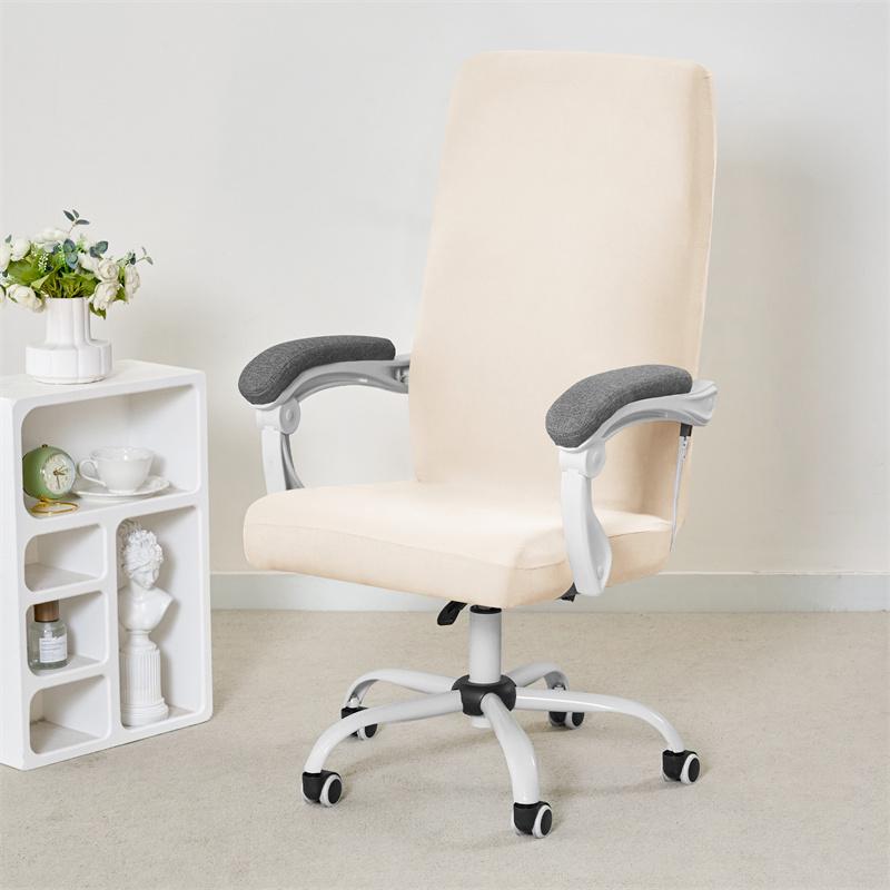 

1Pc Solid Color Polyester Office Chair Cover Stretch Anti-dirty Computer Chairs Seat Cove Universal Non-slip Game Chair Covers 1pc chair cover