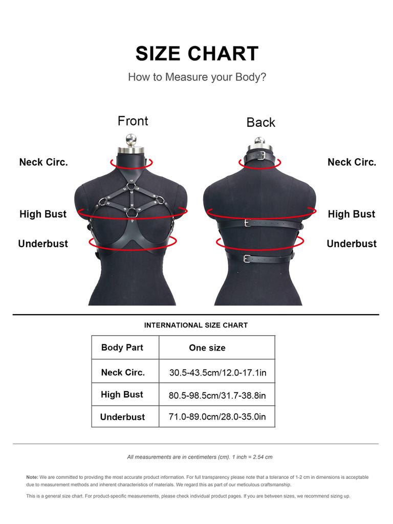 1Pc Punk Wide Collar Connecting Corset, Pu Leather Adjustable Straps, Party Club Outfit Accessory, Women'S Style