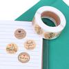500 Etiketten/Rolle Rundes Naturkraftpapier Danke Aufkleber Siegel Etiketten Aufkleber