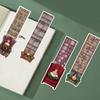 30Pcs Cartoon Girl Reading Series Simple Handheld Art Creative Material Ins Reading Paper Bookmark Diy