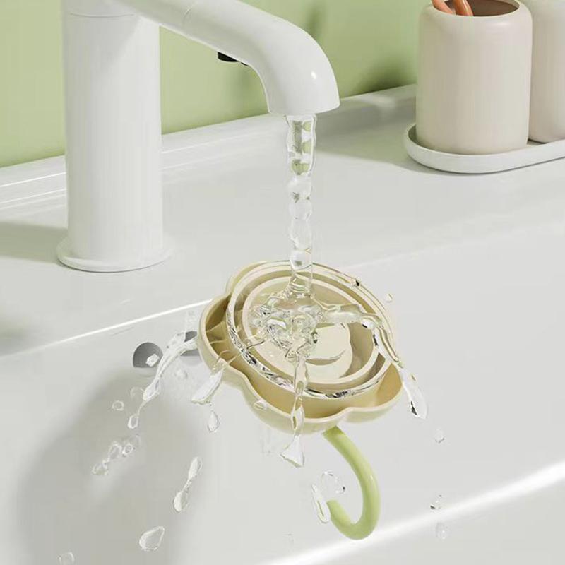 Creative Punch-Free Flower Suction Cup Hook Multi-Functional Bathroom Kitchen Reusable Traceless Hook Powerful Storage Rack