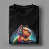 Capybara Gaming Video Game Colorful Capybara Gamer Mens T Shirt Amazing Tee Shirt Short Sleeve Round Collar TShirts Cotton