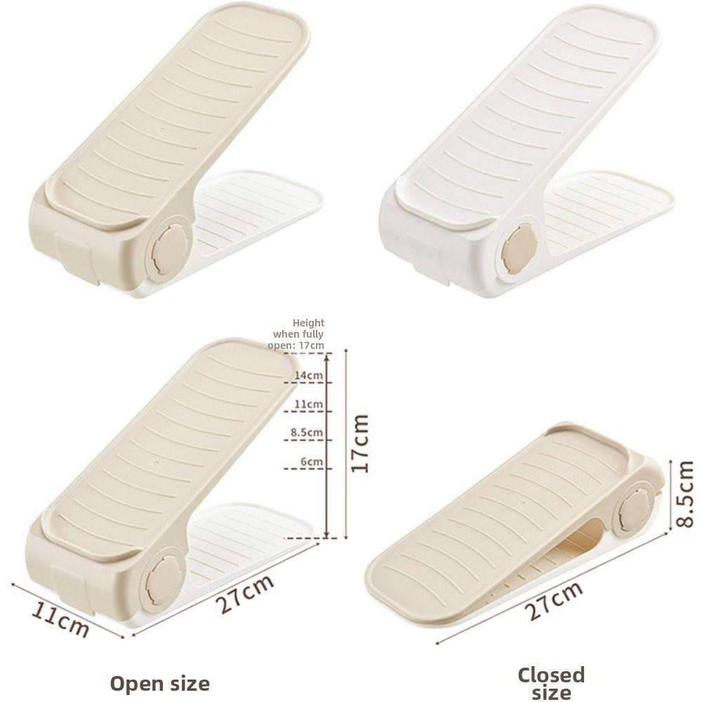 New Adjustable Height Shoe Stacker Double Layer Durable Space-Saving Shoe Rack Shoe Shelf for Closet Shoes Storage