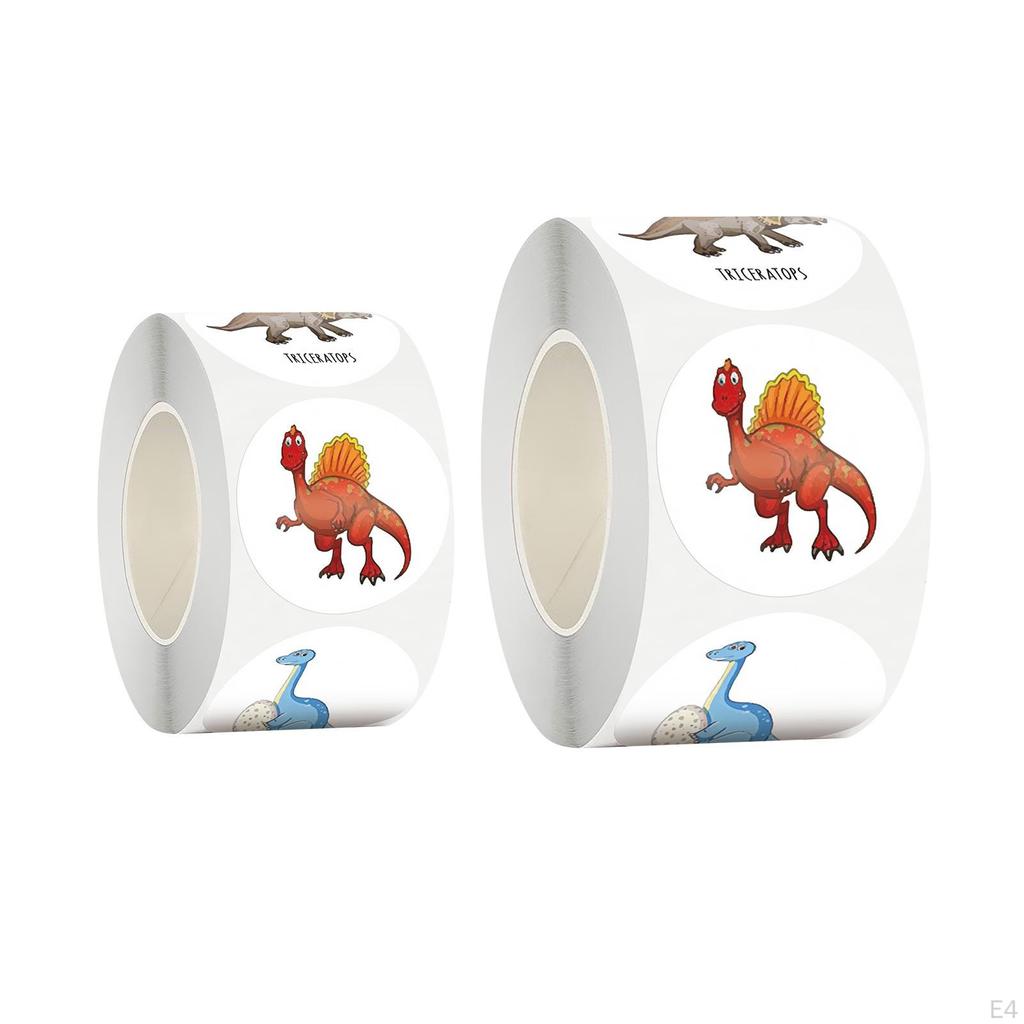 500 Pieces Cartoon Round Stickers Accessories Decorative Tag Praise Supplies for Bags Holiday