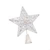 Classical Iron Star Tree Toppers With Plush Champagne Holiday Decoration