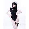 Sexy Maid Bodycon One String Black [SENMHS] Costume, Extreme, Moe, Cute, Tempting, Seductive, Bondage, Piece, Babydoll, Lingerie, Headband, Leotard,