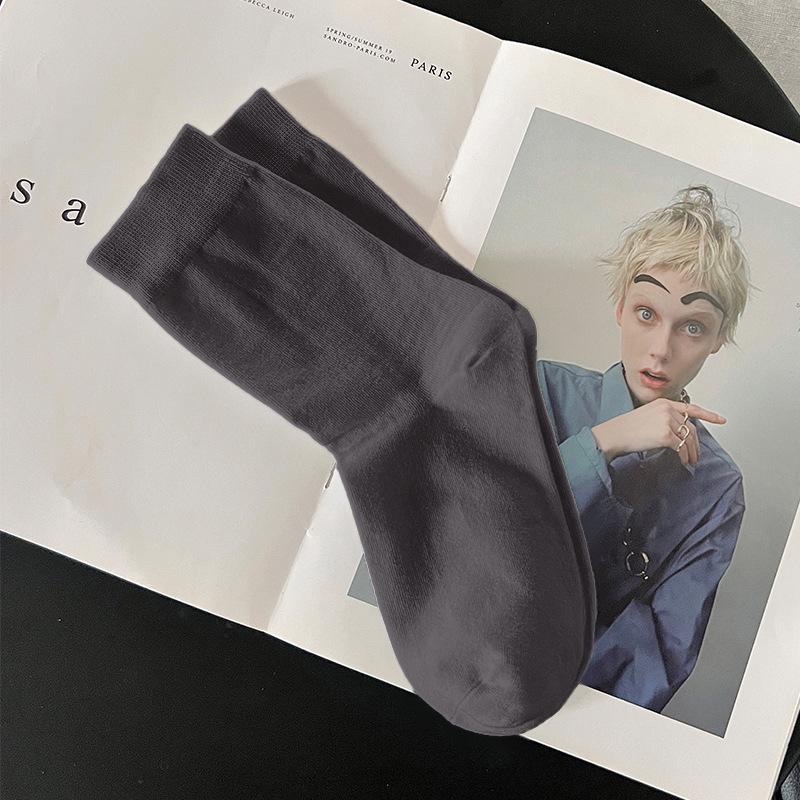 Women's Pure Cotton Breathable Mid-Calf Socks - Sweat-Absorbent, High Elastic, Anti-Pilling, Seamless, Postpartum Versatile Socks