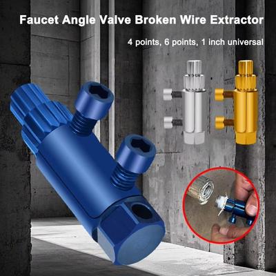 Herramienta de Extracción de Tornillos de Cabeza de Tubería Extractor de Cable Roto de Válvula de Ángulo Reparación de Tuberías Portátil Extracción de Tornillos Rotos Multifunción