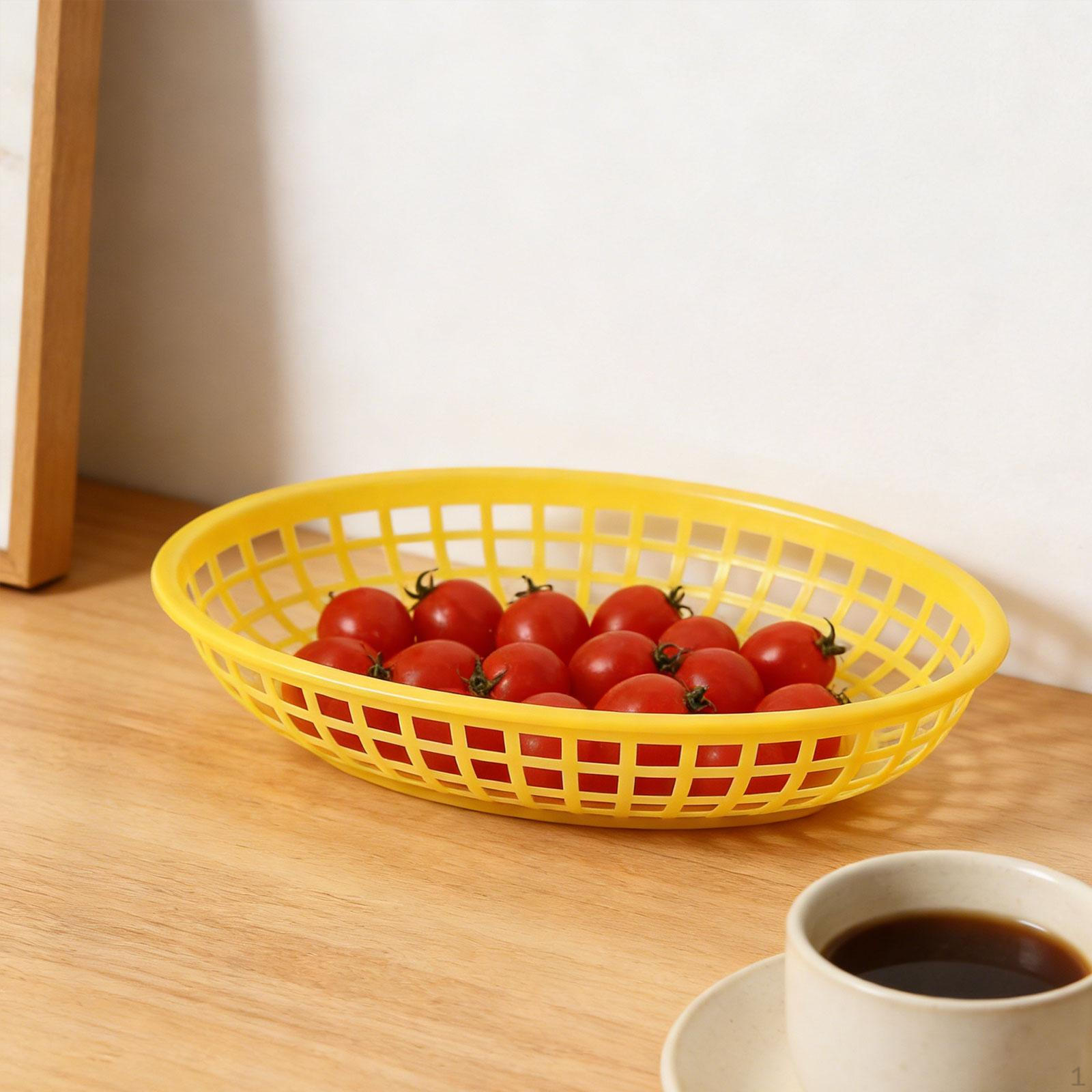 24 Food Baskets, Serving Trays, Retro Plates, Baskets And Chips, Tray for Kitchen жёлтый