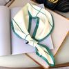 Women Skinny Neck Scarf  Luxury Brand Shawls Wraps Black Pink Small Office Hairband Neckerchief Foulard Scarves Ladies