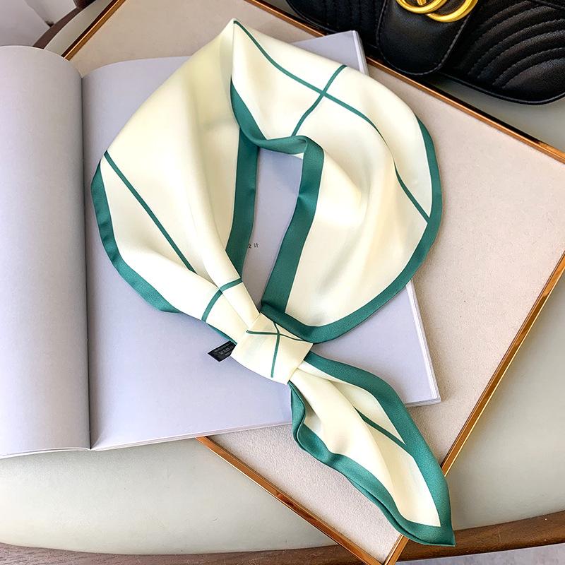 Women Skinny Neck Scarf  Luxury Brand Shawls Wraps Black Pink Small Office Hairband Neckerchief Foulard Scarves Ladies