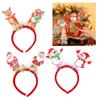 Santa/Snowman/Deer Headpiece Elastic Handmade Headband Plastic Christmas Tree Decoration For Holiday Event