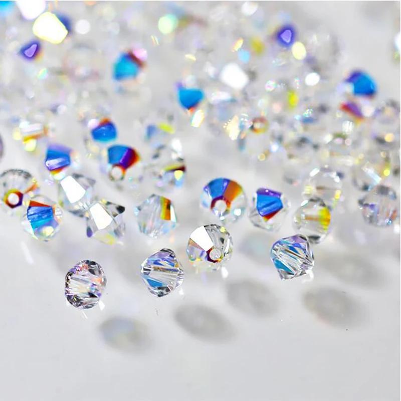 

Austria AB Clear Glass Crystal Rondelle Beads Loose Beads for Jewelry Making DIY Bracelets Necklace Strands 3/4/5/6/8mm 3mm