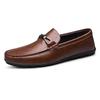 New Men's Business Casual Shoes Comfortable Leather Casual Shoes Sneakers Breathable Rubber Bottom Loafers Slip on Flats