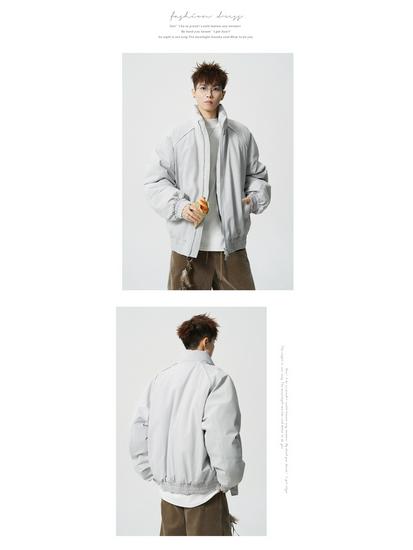 Hot Trendy Men's Winter Cotton Stand Collar Jacket - Casual Loose Fit Warm Outerwear for Couples