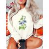 Women Fashion Leopard Vintage Flower Long Sleeve Print Sweatshirts Clothes Ladies Clothing Graphic Pullovers